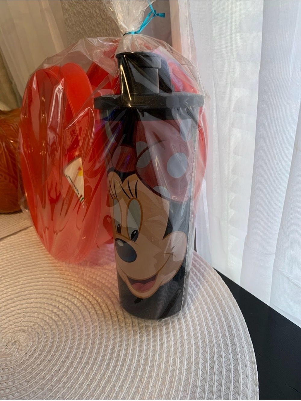 Tupperware Black and Red Minnie Mouse Kids Water Bottle